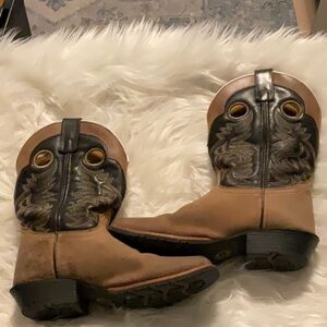 Brown and Black Western Boots